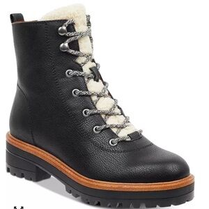 NWOT Indigo Rd Black Lace-Up Faux-Fur Boots-Size11